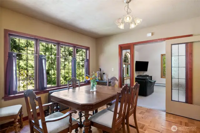 Some original windows were kept to maintain the old world charm.