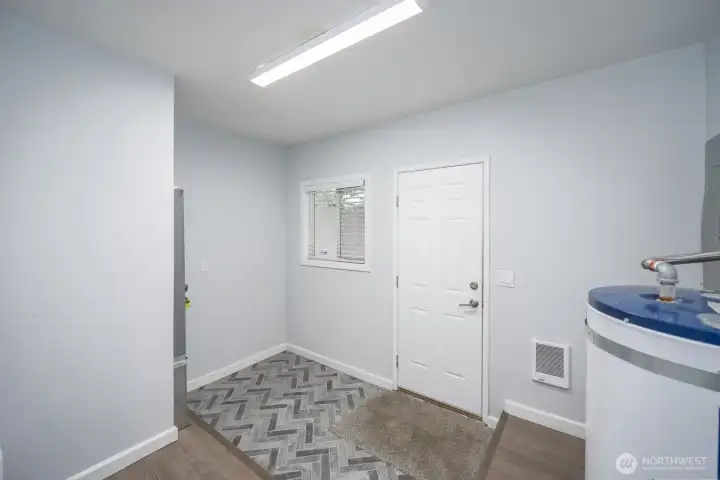 Remodeled Laundry room with Central HVAC