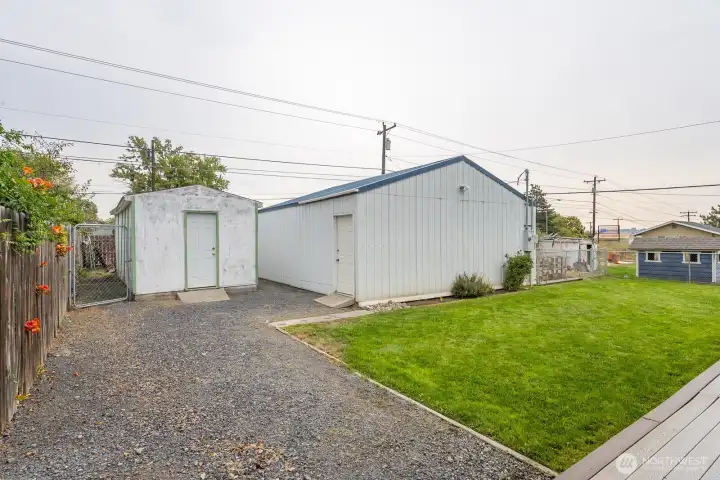 Storage shed and 24x24 shop