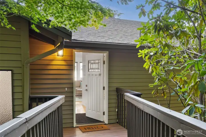 Zero steps entry from garage to your waterfront home!