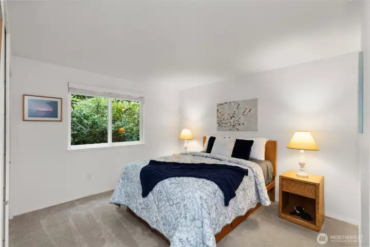 Main level guest room with closet!
