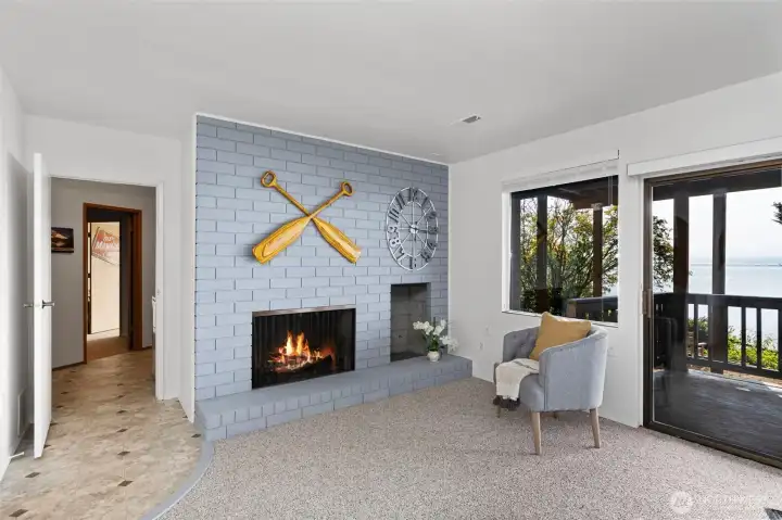 Lower level living space with VIEWS and deck!