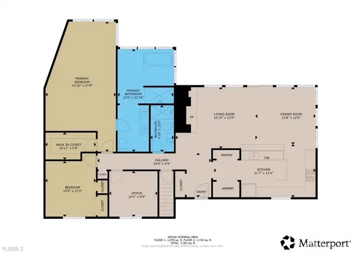 Main level floor plan.