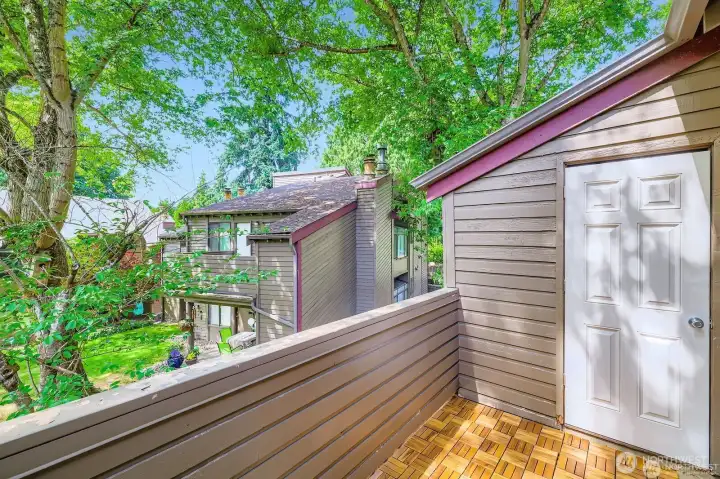 Balcony Overlooking Tree Tops in Park-Like Courtyard