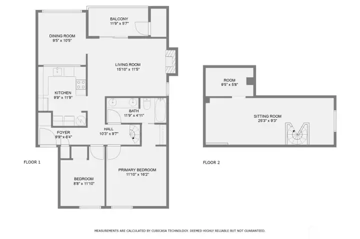 Floor Plans for This 2BDR 1BTH That Lives Like a 3BDR Home!