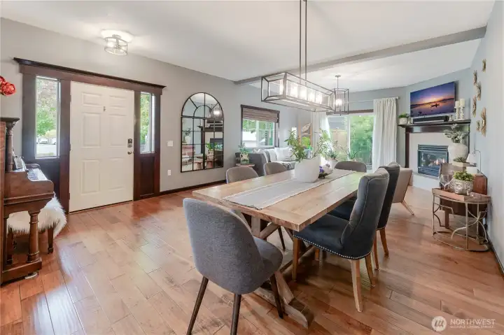 Welcoming entry with Craftsman charm - featuring warm wood accents, natural light, and thoughtful fixtures that set the tone for comfort the moment you arrive