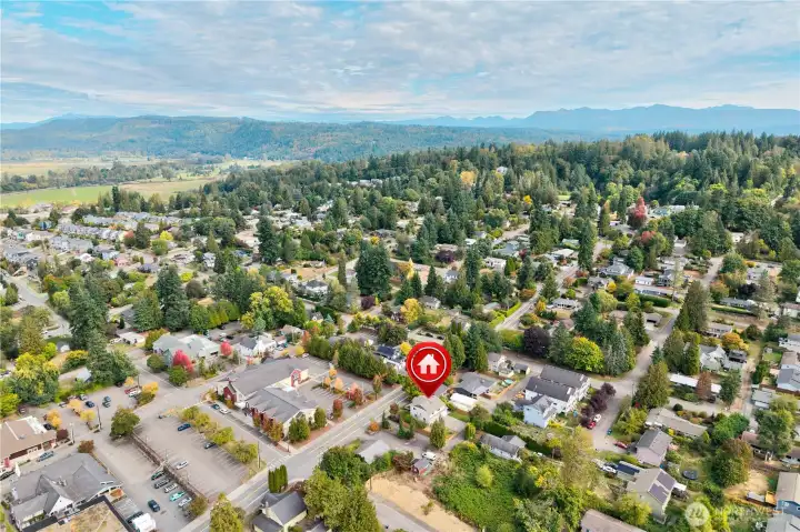 Another drone view of the home