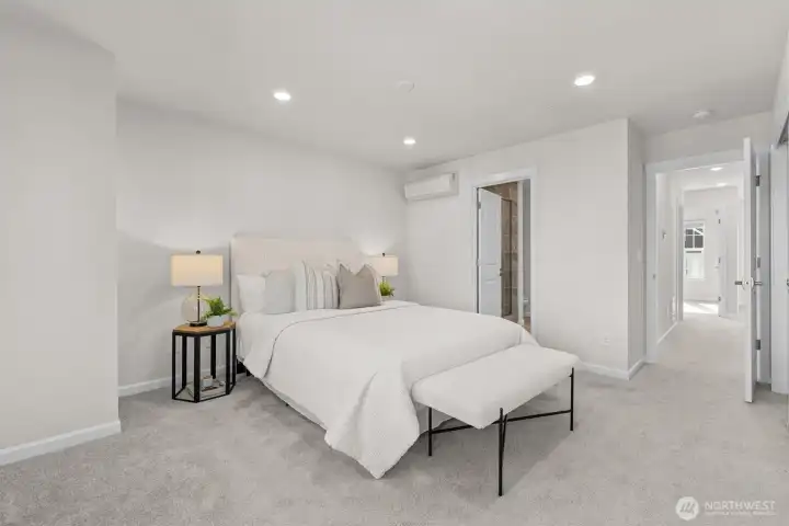 Primary bedroom with ensuite bathroom