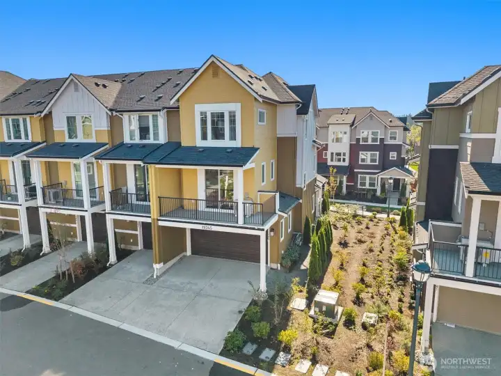 Opposite side of the townhouse with direct garage access