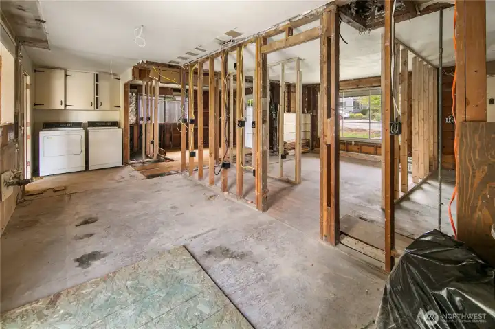 Kitchen, ready to be opened to the light filled family room and dining room.