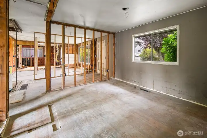 Bedroom #2 looking towards front door and living room.