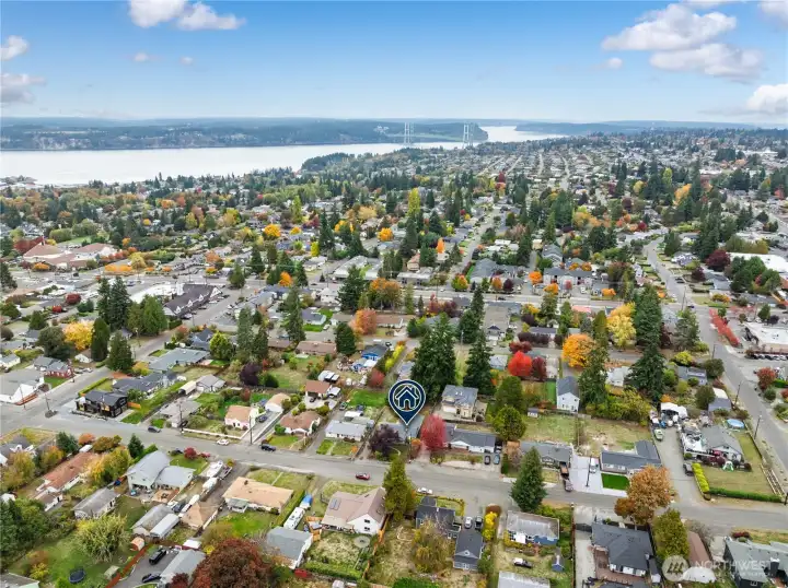 Narrows Bridges in the background.