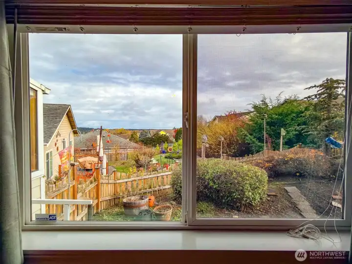 On a clearer day, you can see Mount Baker, from the primary bedroom.
