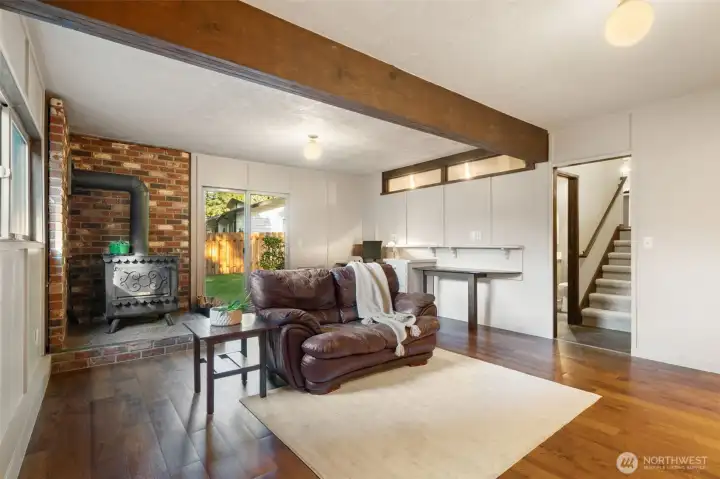 The spacious family/rec room.