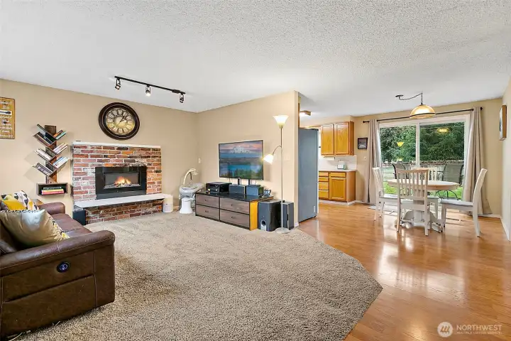 Living and dining room from entry