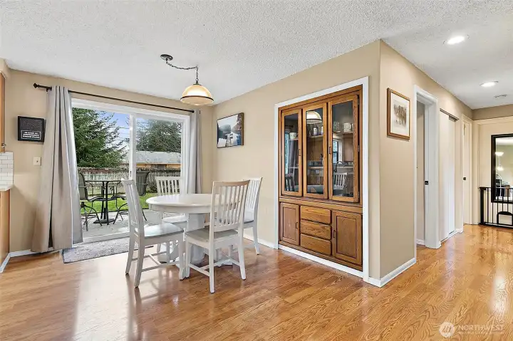Dining room with patio entrance