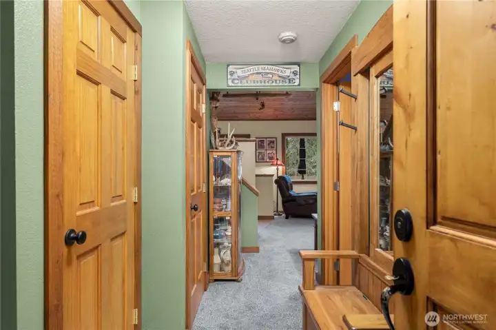 All wood framed doors and windows.