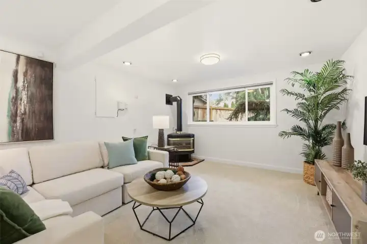 This lower-level space adds even more room to relax.