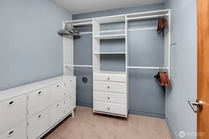 Massive closet in lower level bedroom studio suite