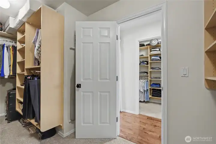 Primary walk-in closet #1.