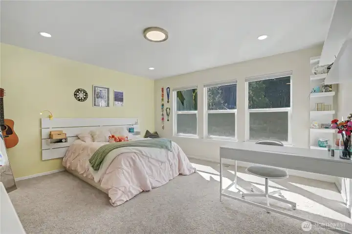 Bedroom #3, and again all the light! You will love how large all bedrooms are.