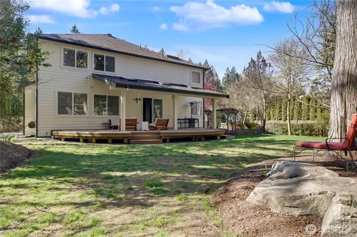 View of the home from the rear, you really need to come out and see this property in person. Even the most discerning buyer will be impressed!
