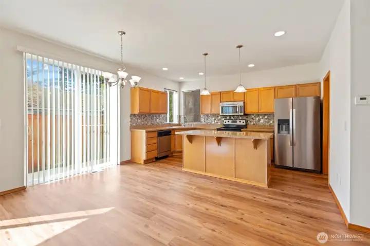 Kitchen and dining area