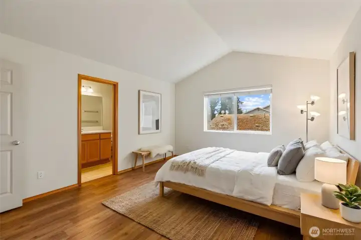 Virtually Staged Primary Bedroom