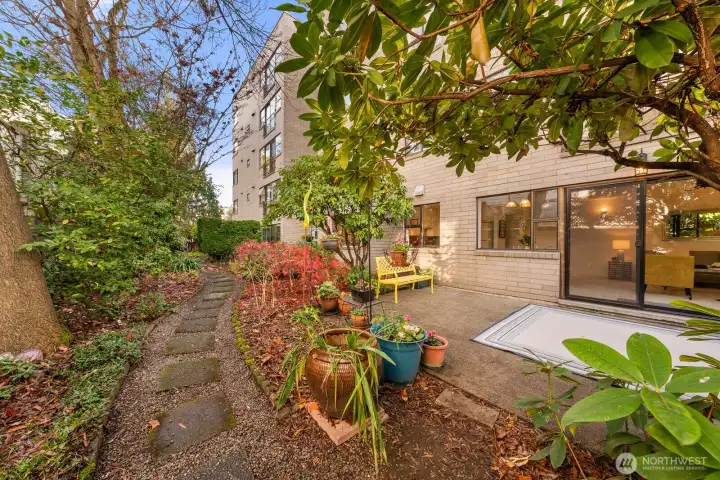 Garden patio.