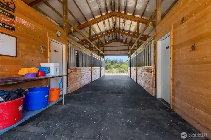 Inside view of barn Inside view of barn