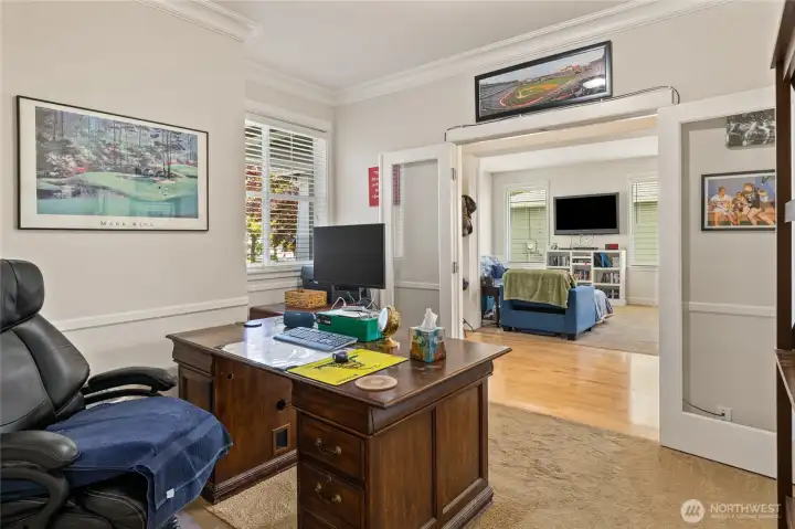 Office/Den with french doors