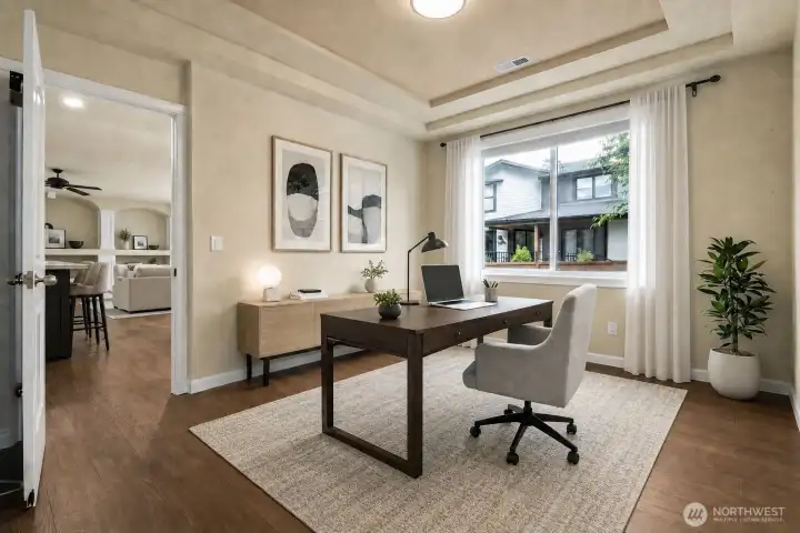 Office next door to the kitchen. Does have a closet so could also be a 6th bedroom. Office next door to the kitchen. Does have a closet so could also be a 6th bedroom.
