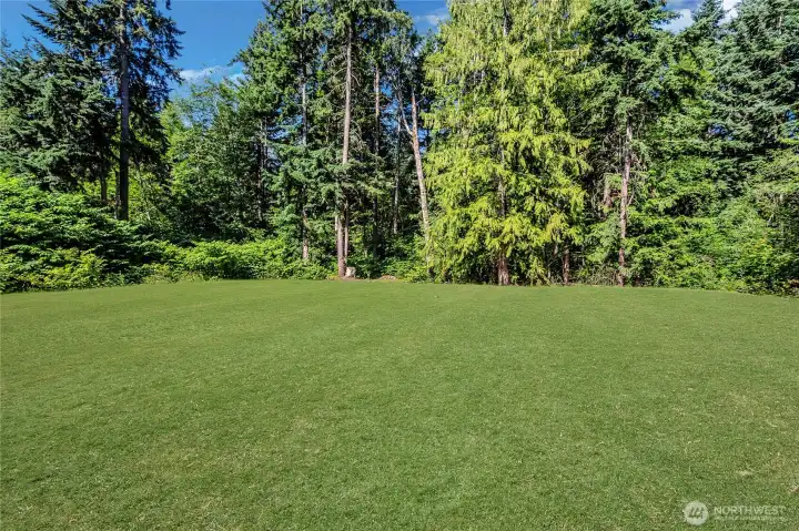 Expansive usable land with room for toys, hobbies, animals, or future shop. Grass digitally enhanced to show potential. See aerial view