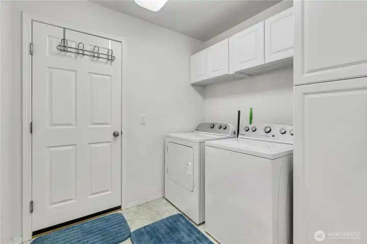 Utility room right off the garage Utility room right off the garage