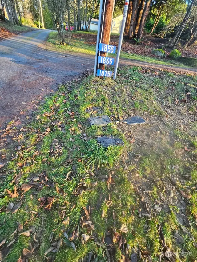 Water meters at the corner of the lot.  This lot is ready for your plans!