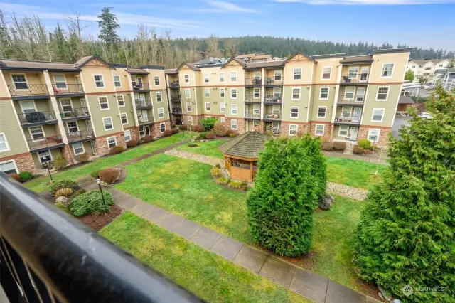 Courtyard view from your private balcony.