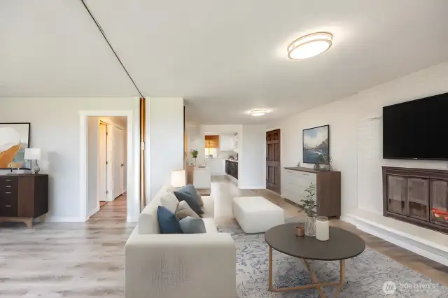 Living Room - Accordion Door Hidden (Virtually Staged)