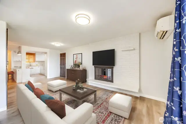 Living Room to Remodeled Kitchen (Virtually Staged)