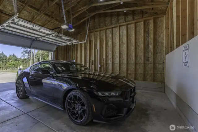 Here you can see the enhanced and modified garage for a 4 post or two post lift can be installed.