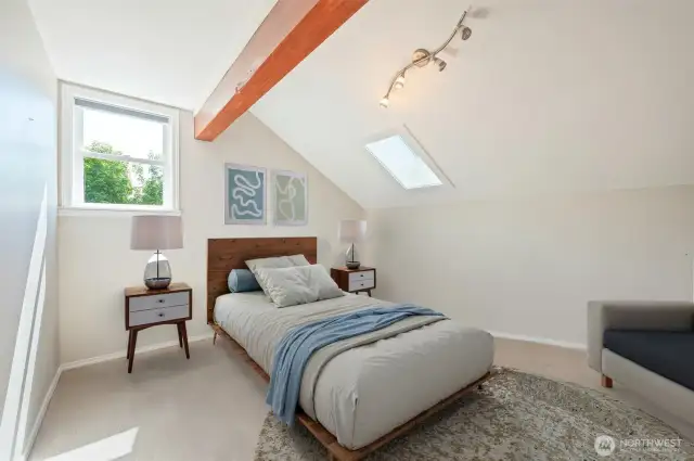 virtually staged upper bedroom 1