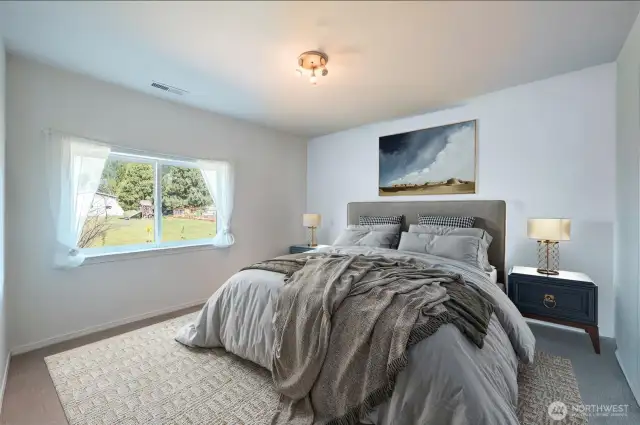 virtually staged upper bedroom 4