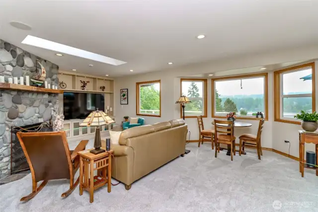 Large and numerous windows let the light and the view in.
