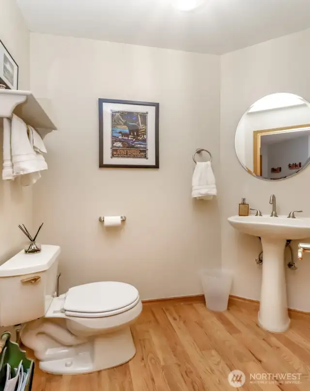 Half bath on the main floor