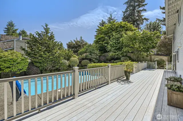Step out through the new Marvin doors to the huge Trex deck from the family or dining room.