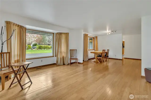 Living and dining room connect seamlessly.