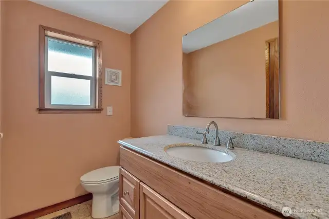 Half bath on the main level.