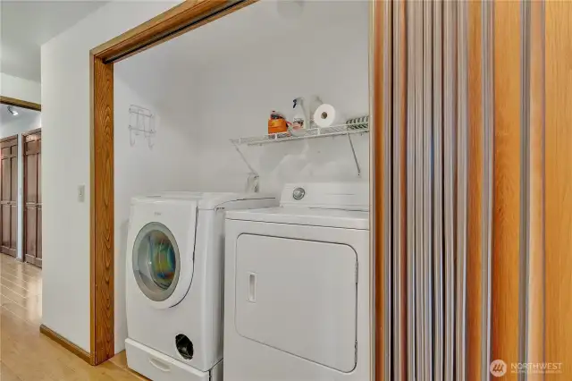 Washer and dryer on the main level.
