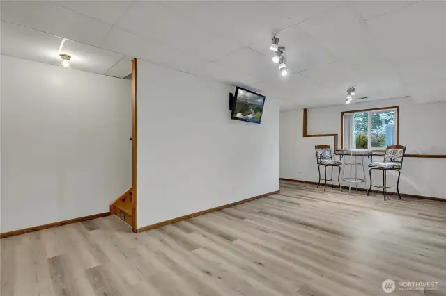 Lower level rec room.