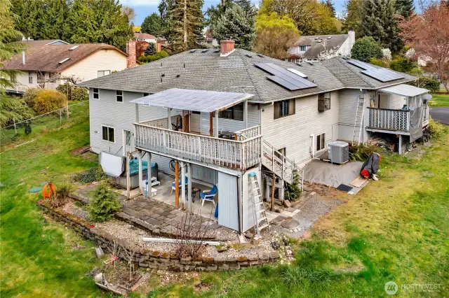 Aerial - back exterior.