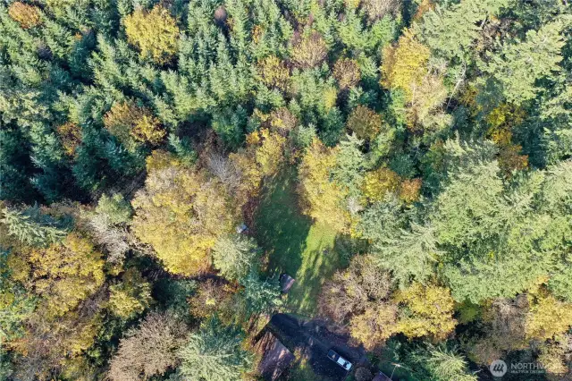 Above Southeast corner with grass field.